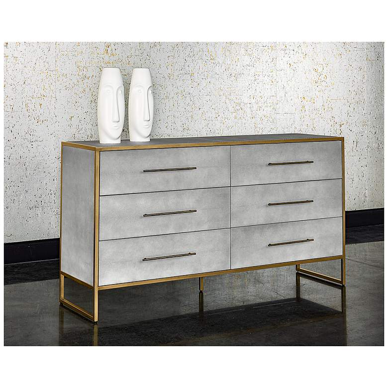 Image 4 Sunpan Venice Dresser Gray Shagreen more views