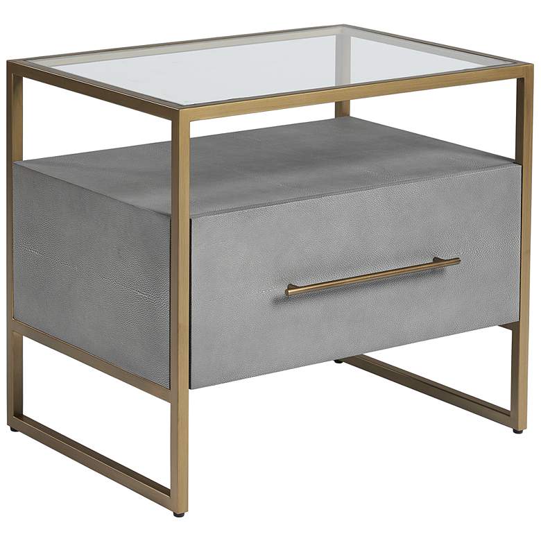 Image 1 Sunpan Venice Nightstand Gray Shagreen