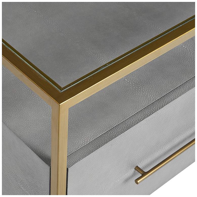 Image 6 Sunpan Venice Nightstand Gray Shagreen more views
