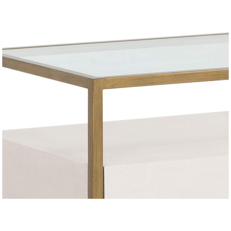 Image 5 Sunpan Venice Nightstand Oyster Shagreen more views