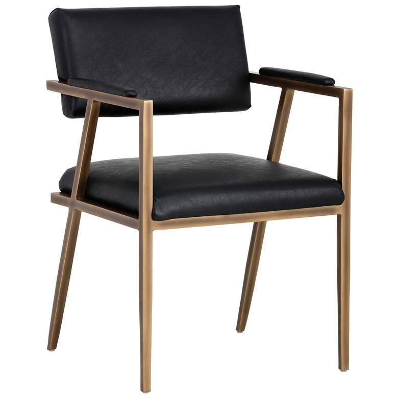 Image 2 Sunpan Ventouz Dining Armchair Vintage Black