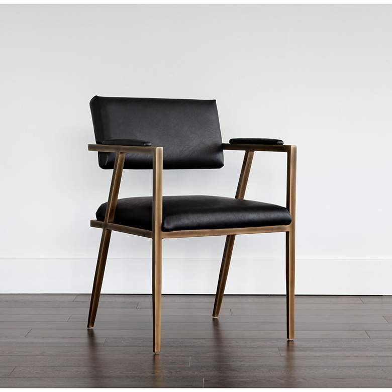 Image 1 Sunpan Ventouz Dining Armchair Vintage Black