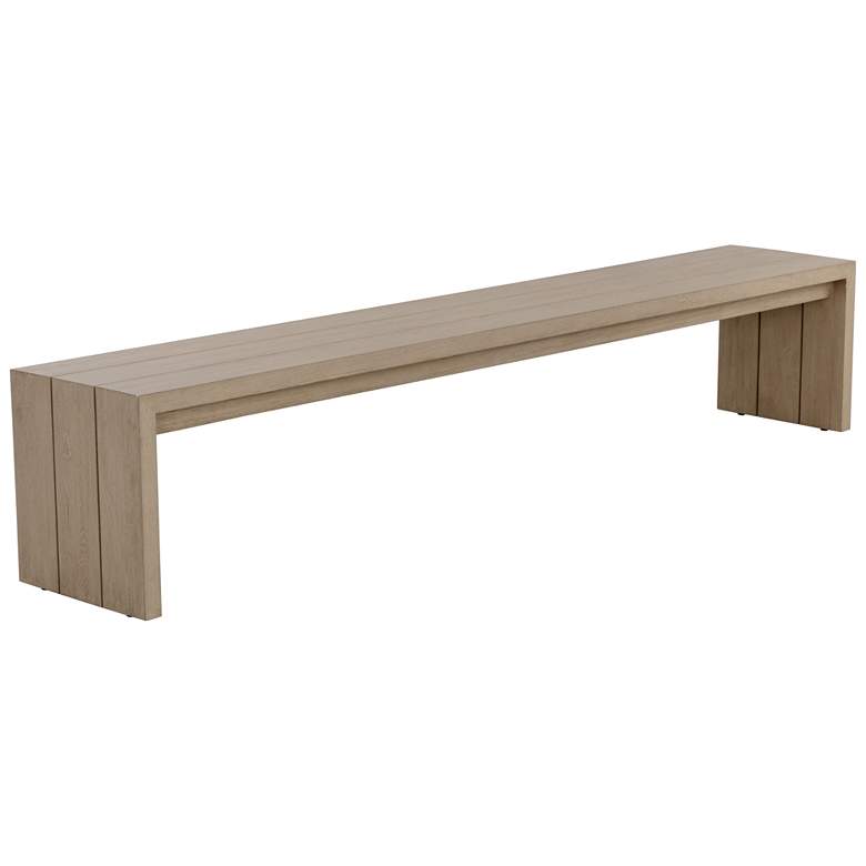 Image 1 Sunpan Viga Bench Drift Brown
