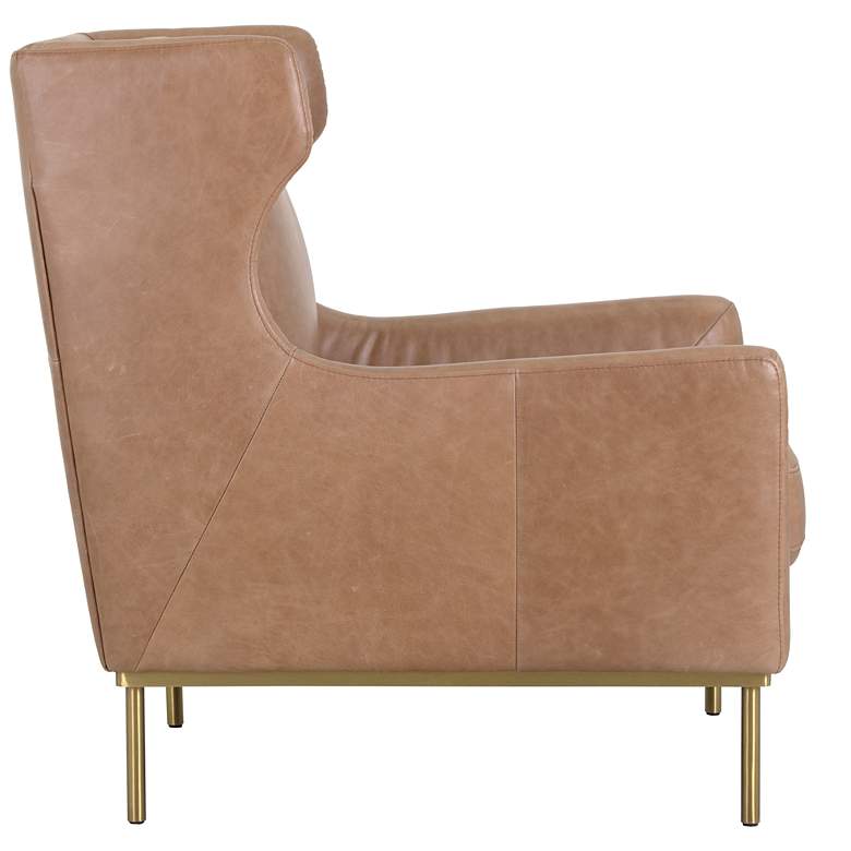 Image 4 Sunpan Virgil Lounge Chair Marseille Camel Leather more views
