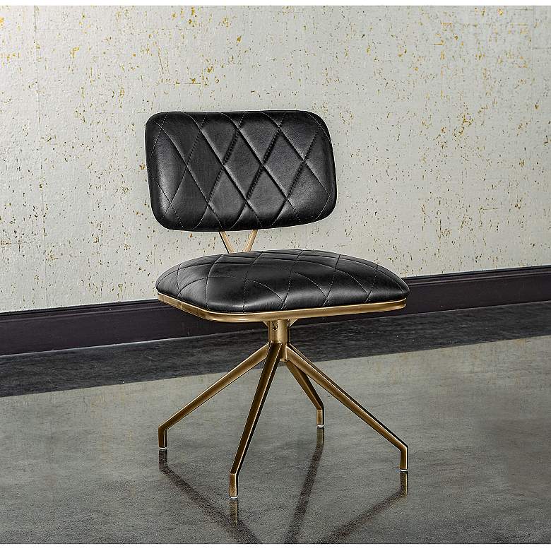 Image 1 Sunpan Virtu Swivel Dining Chair Bravo Black Set of 2