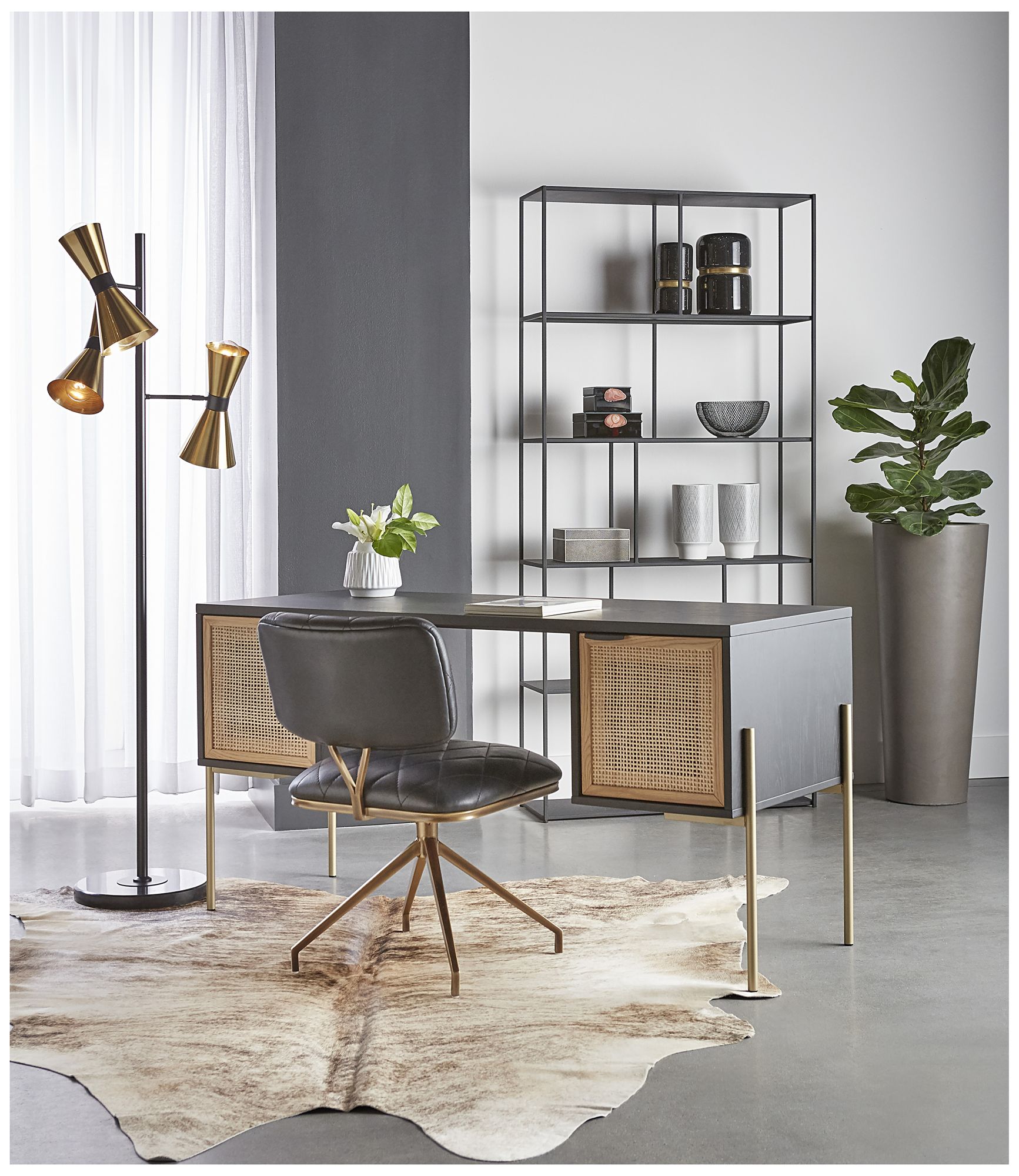 Sunpan Virtu Swivel Dining Chair Bravo Black Set of 2