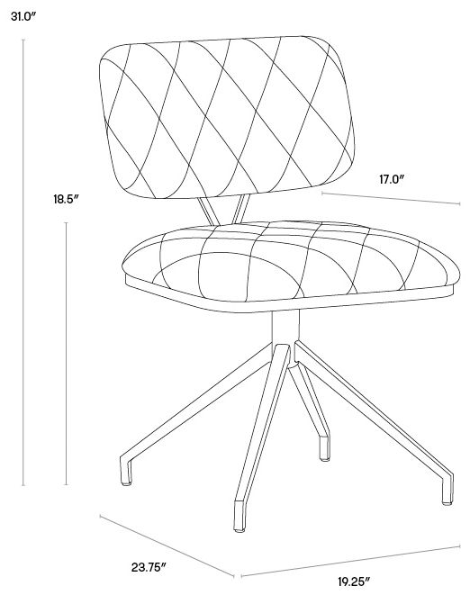 Sunpan Virtu Swivel Dining Chair Bravo Black Set of 2