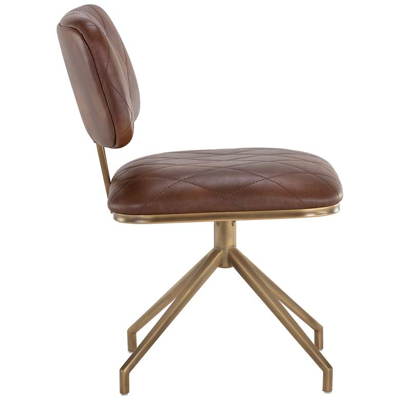 Image 3 Sunpan Virtu Swivel Dining Chair Bravo Cognac Set of 2 more views
