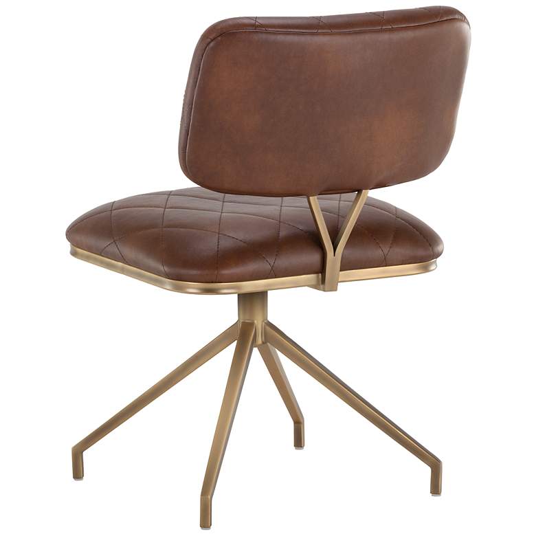 Image 4 Sunpan Virtu Swivel Dining Chair Bravo Cognac Set of 2 more views
