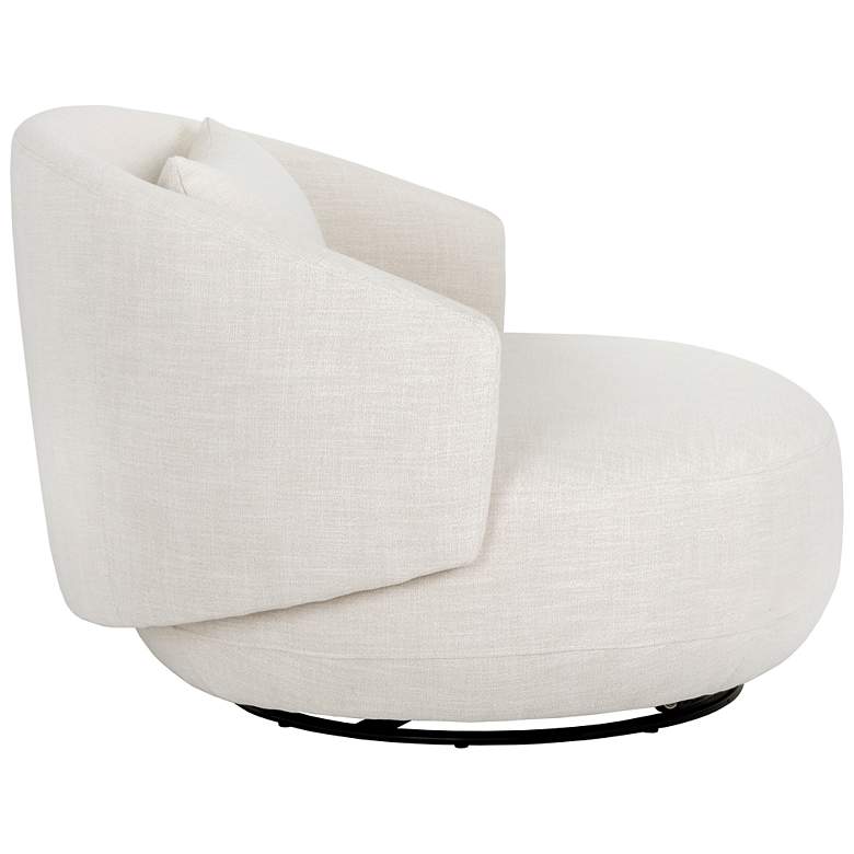 Image 4 Sunpan Walsh Swivel Lounge Chair Effie Linen more views