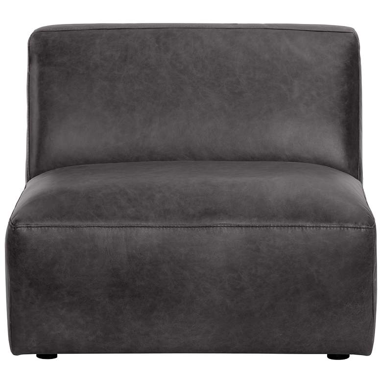Image 2 Sunpan Watson Modular Armless Chair Marseille Black Leather more views
