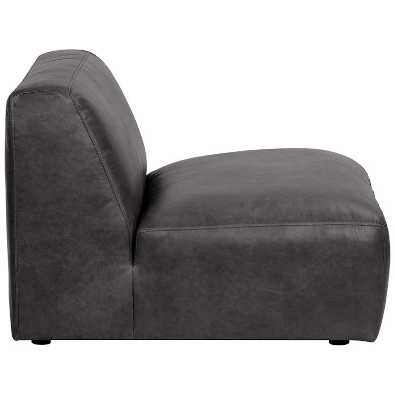 Image 3 Sunpan Watson Modular Armless Chair Marseille Black Leather more views