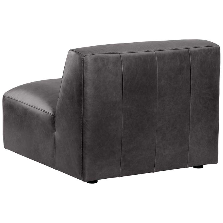 Image 4 Sunpan Watson Modular Armless Chair Marseille Black Leather more views