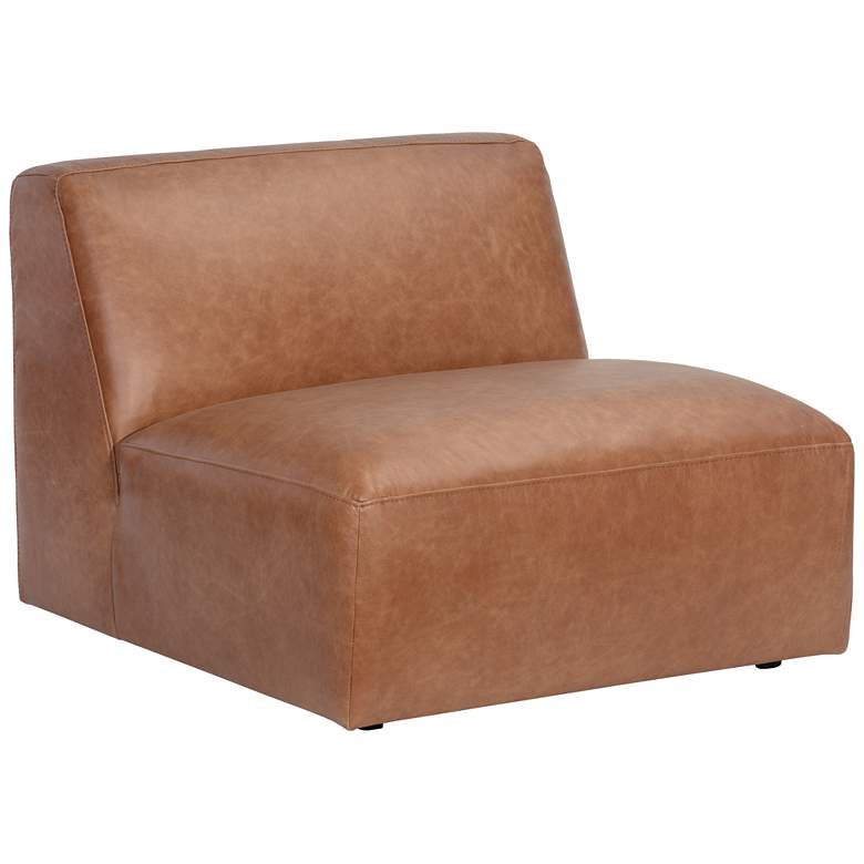 Image 1 Sunpan Watson Modular Armless Chair Marseille Camel Leather
