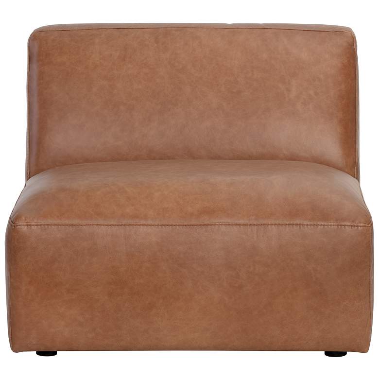 Image 2 Sunpan Watson Modular Armless Chair Marseille Camel Leather more views