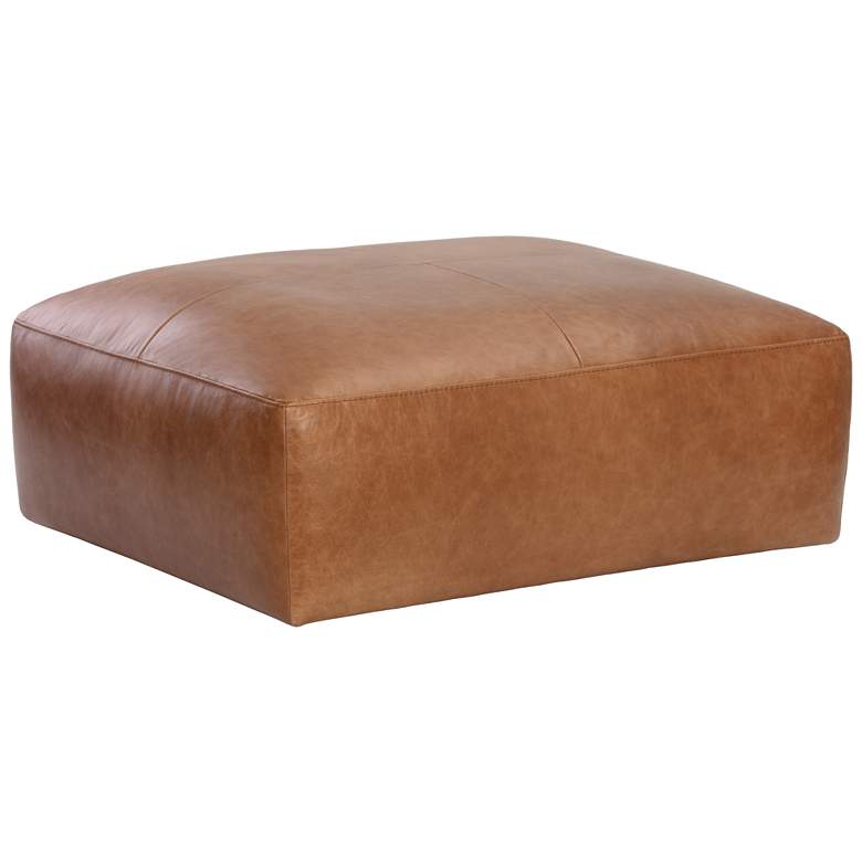 Image 1 Sunpan Watson Modular Ottoman Marseille Camel Leather