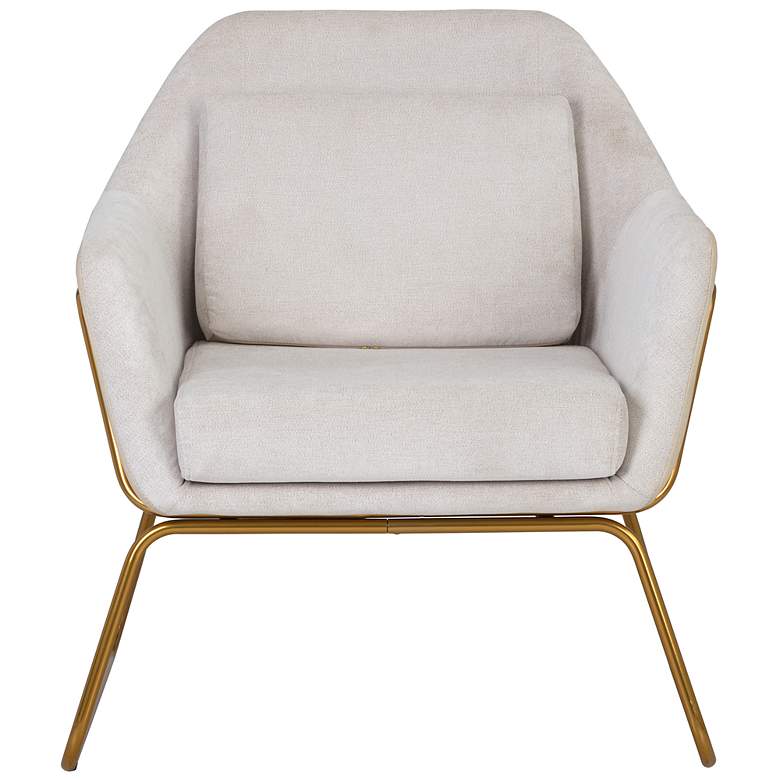 Image 3 Sunpan Watts Lounge Chair Gold Polo Club Muslin and Bravo Cream more views