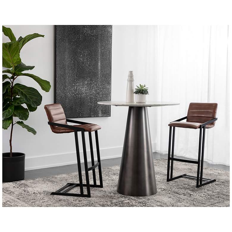 Image 5 Sunpan Webber Barstool Bravo Cognac Set of 2 more views