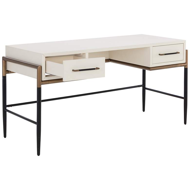 Image 4 Sunpan Weldrick Desk Oyster more views