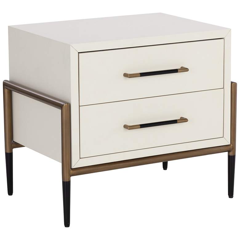 Image 2 Sunpan Weldrick Nightstand Oyster more views