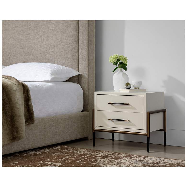 Image 6 Sunpan Weldrick Nightstand Oyster more views