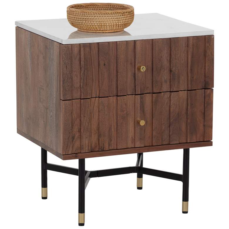 Image 1 Sunpan Wellington Nightstand White Marble