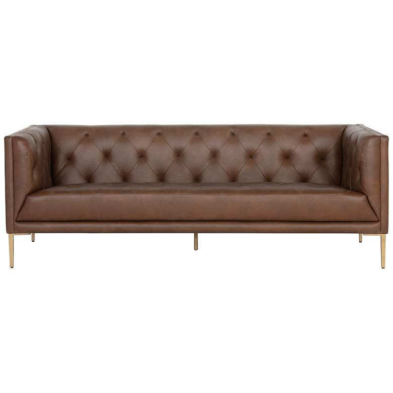 Image 2 Sunpan Westin Sofa Vintage Caramel Leather more views