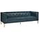Sunpan Westin Sofa Vintage Peacock Leather
