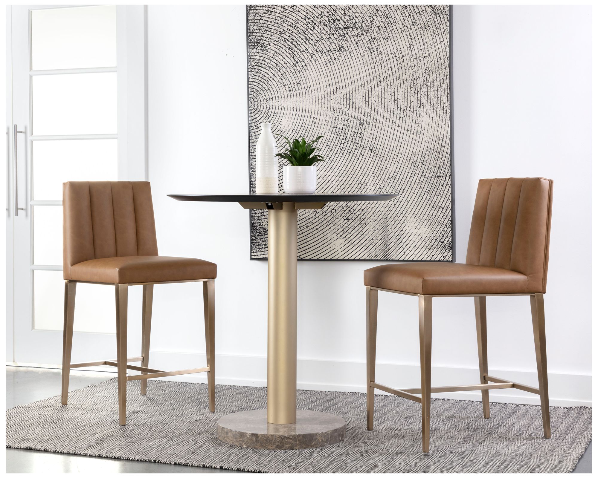 Sunpan Wilbur Counter Stool Milliken Cognac