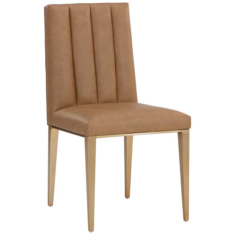 Image 1 Sunpan Wilbur Dining Chair Milliken Cognac Set of 2