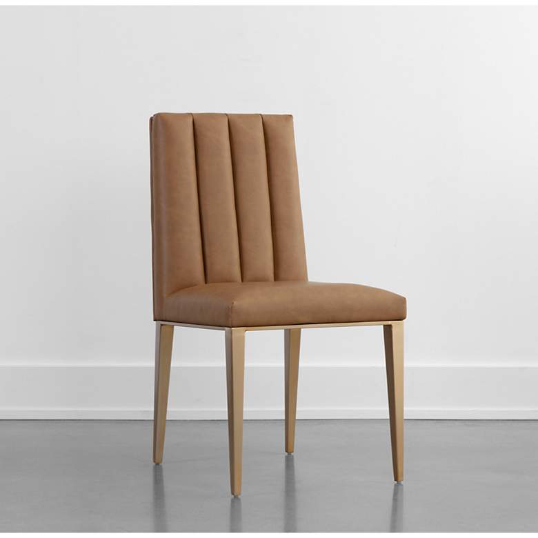 Image 1 Sunpan Wilbur Dining Chair Milliken Cognac Set of 2