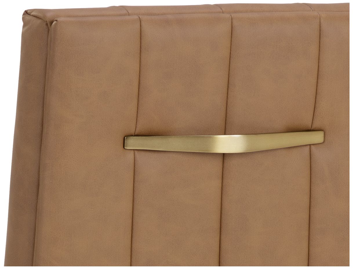 Sunpan Wilbur Dining Chair Milliken Cognac Set of 2