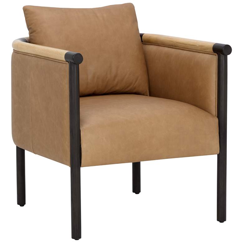 Image 1 Sunpan Wilder Lounge Chair Ludlow Sesame Leather