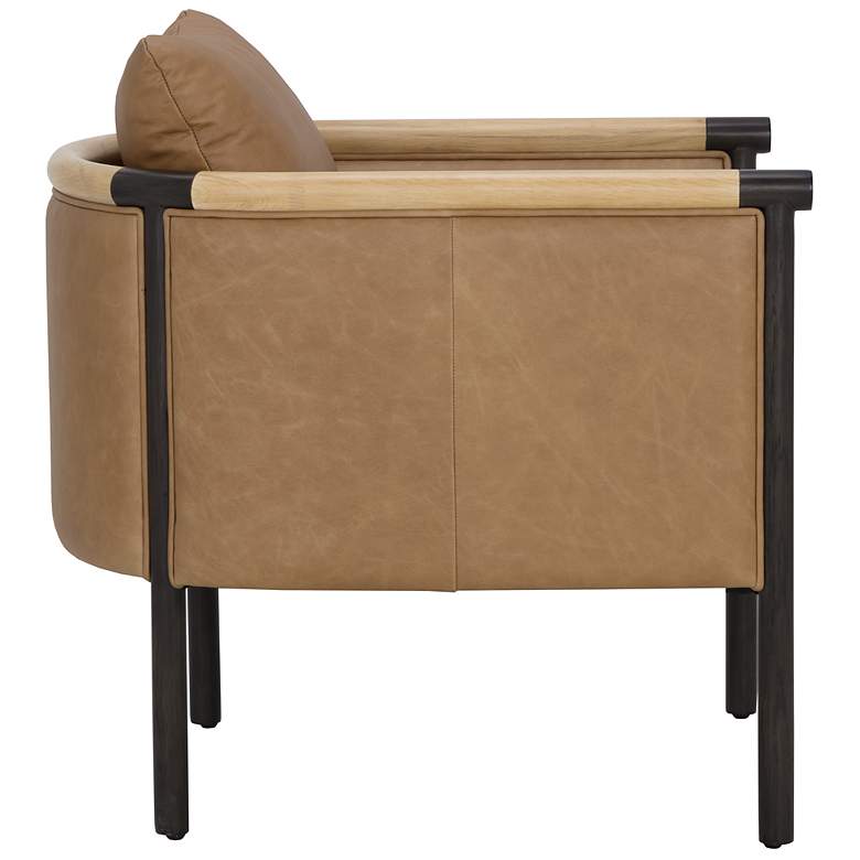 Image 3 Sunpan Wilder Lounge Chair Ludlow Sesame Leather more views