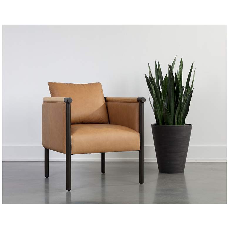 Image 5 Sunpan Wilder Lounge Chair Ludlow Sesame Leather more views