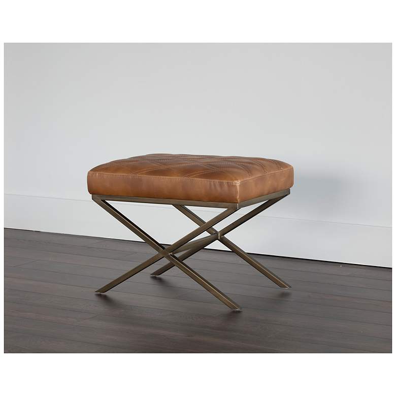 Image 4 Sunpan Wisconsin Stool Tobacco Tan more views