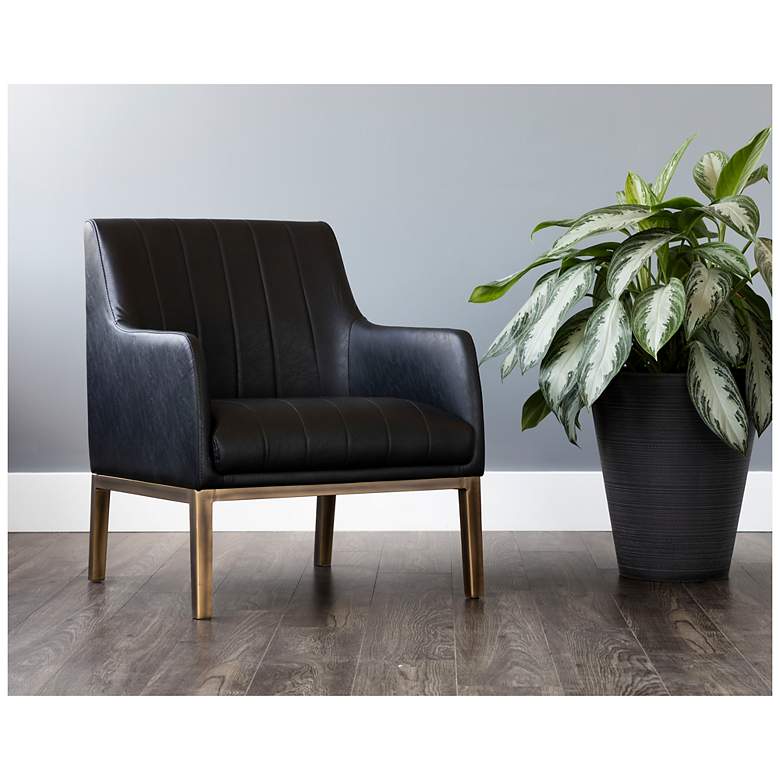 Image 1 Sunpan Wolfe Lounge Chair Vintage Black