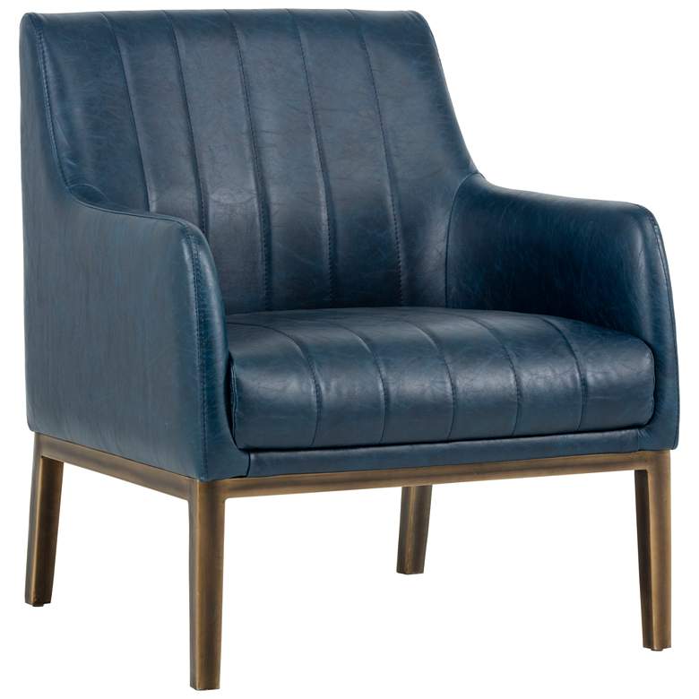 Image 2 Sunpan Wolfe Lounge Chair Vintage Blue
