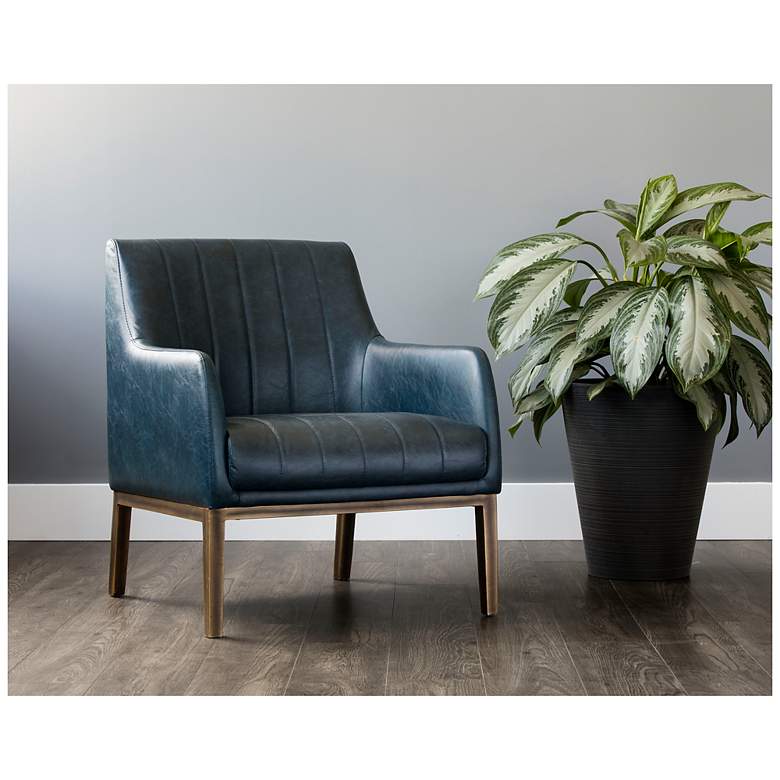 Image 1 Sunpan Wolfe Lounge Chair Vintage Blue