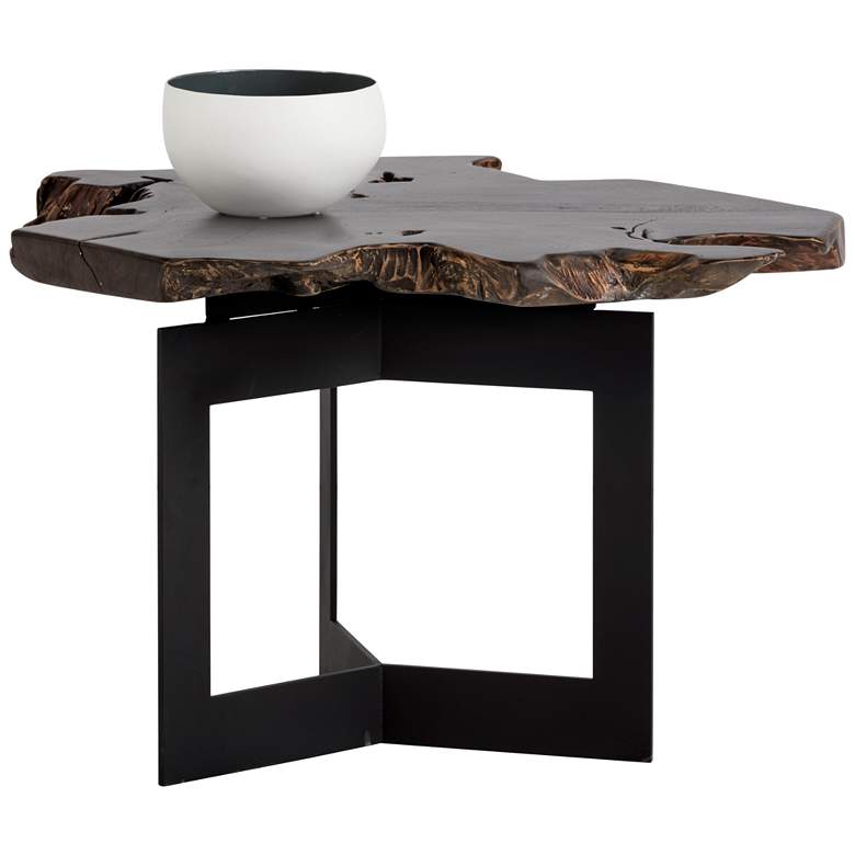 Image 1 Sunpan Wyatt Side Table Black and Dark Brown
