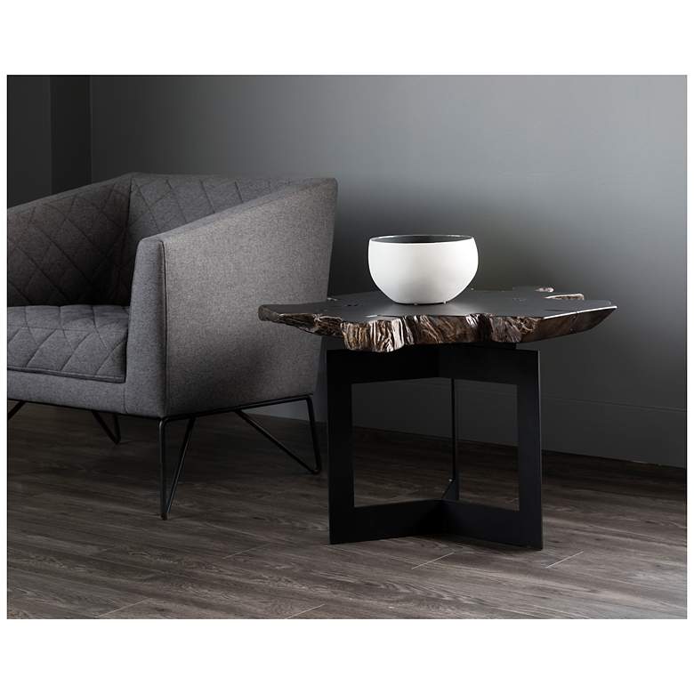 Image 4 Sunpan Wyatt Side Table Black and Dark Brown more views