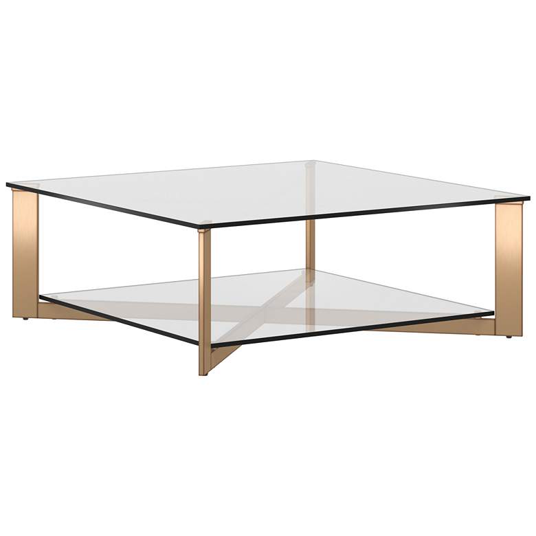 Image 1 Sunpan Xavier Coffee Table Square Antique Brass