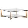 1_Sunpan Xavier Coffee Table Square Antique Brass