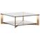 Sunpan Xavier Coffee Table Square Antique Brass