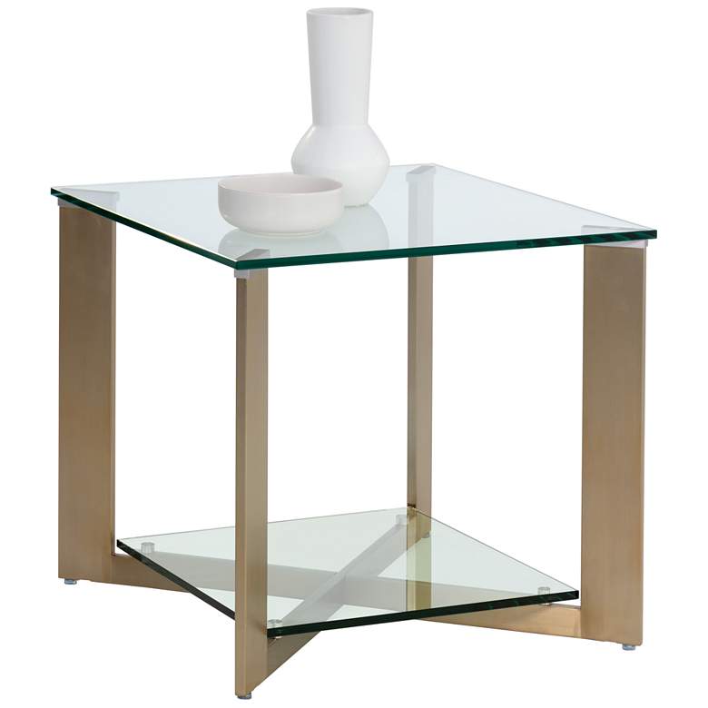 Image 1 Sunpan Xavier Side Table Antique Brass