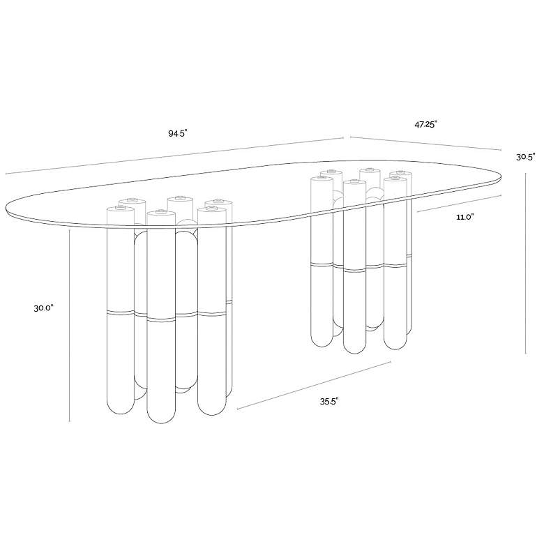 Image 5 Sunpan Yanna Dining Table 94.5" more views