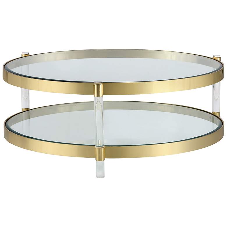 Image 2 Sunpan York Coffee Table Brass more views