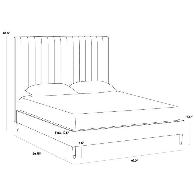 Image 4 Sunpan Yosi Bed Queen Abbington Navy more views