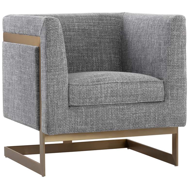 Image 2 Sunpan Yvette Armchair Gold Chacha Gray