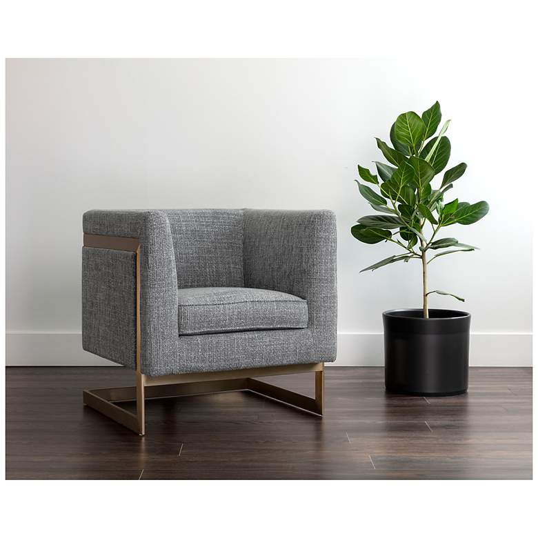 Image 1 Sunpan Yvette Armchair Gold Chacha Gray